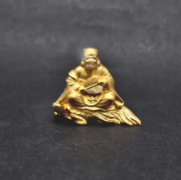 【造幣局ホールマーク入り】【純金】寿老人　大 15~16g　【甲斐石和温泉七福神】　252-028