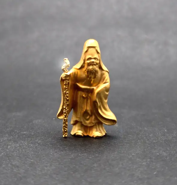 【造幣局ホールマーク入り】【純金】福禄寿　大 15~16g　【甲斐石和温泉七福神】　252-032