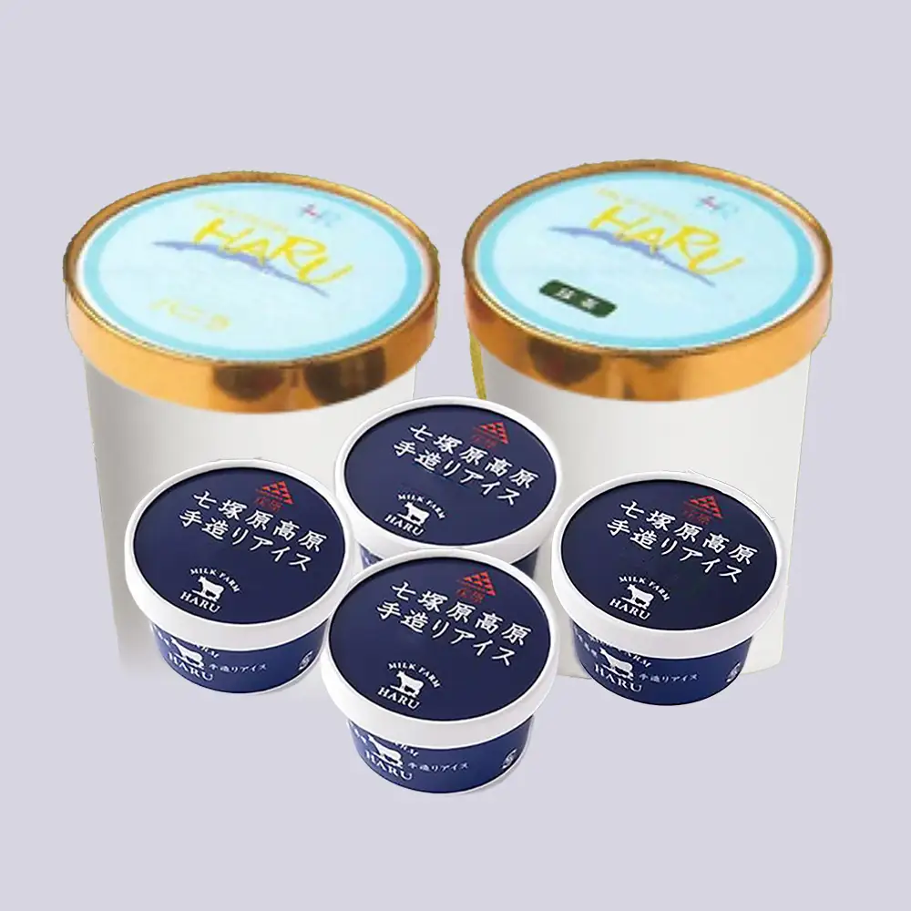 庄原産生乳使用 手造りアイス95ml(4個)・500ml(2個)セット | アイスクリーム バニラ 抹茶 ストロベリー チョコレート 一寸そば ミルク金時