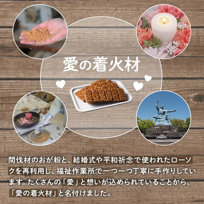 愛の着火材 12回分(2シート×6回分) 着火剤 ペレットストーブ 薪ストーブ バーベキュー BBQ 火おこし 【株式会社高橋HD】【ms09-04】