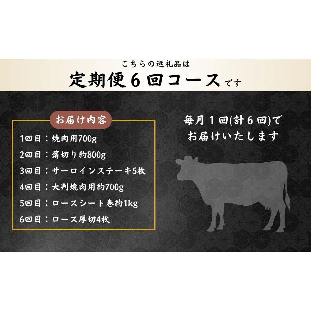 【宇陀里牛 定期便6回 (大人数向け) 】黒毛和牛セット ／ふるさと納税 大容量 宇陀里牛 黒毛和牛 牛肉セット 焼肉 ステーキ すき焼き 6回配送 国産和牛 光福久屋 奈良県 宇陀市