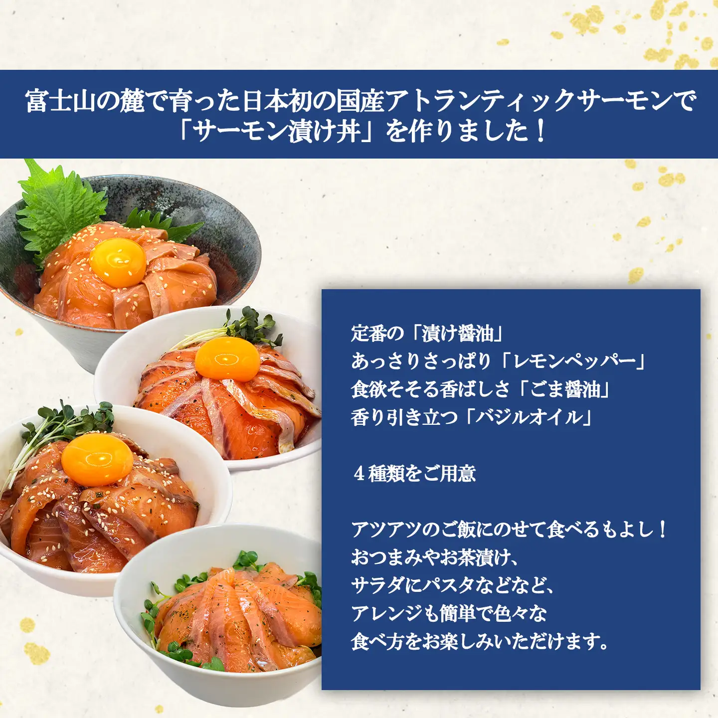 海鮮丼 サーモン漬け丼 食べ比べ 4P