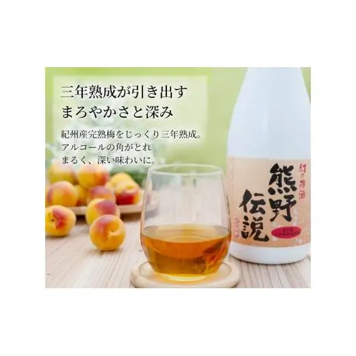 N386　３年熟成　幻の梅酒　熊野伝説７２０ｍｌ【白】