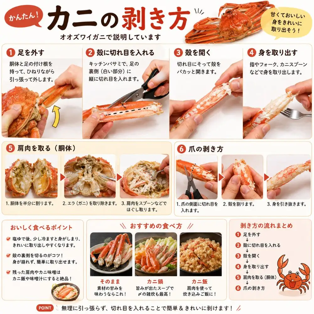 オオズワイガニと毛ガニの蟹比較べセット　各１杯【かに　カニ　オオズワイガニ　毛ガニ　海産物　食べ比べ】（0132）