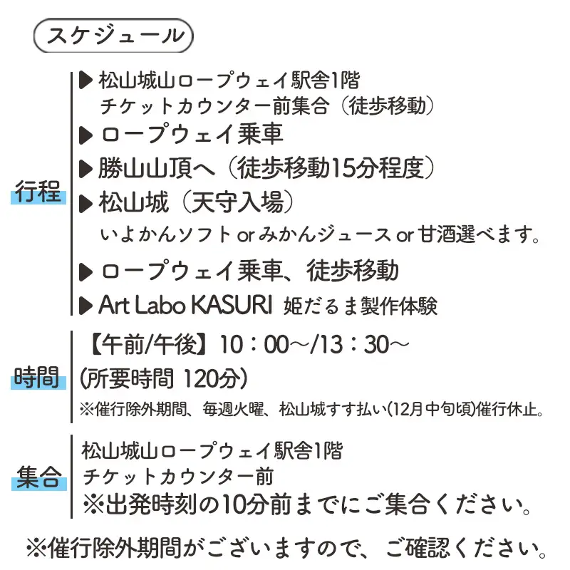 【ガイドと巡る】松山城めぐりと伝統工芸体験｜お城 松山城 体験 ガイド付き 観光 人気 おすすめ 愛媛 松山【MYH002】