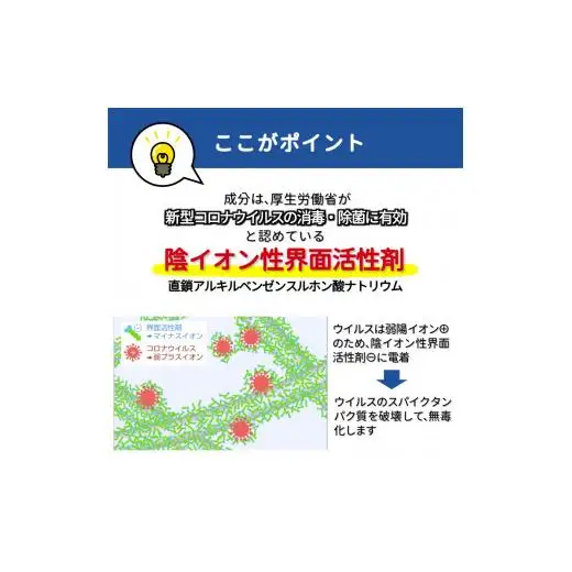 除菌剤 濃縮液 1000mL 陰イオン性界面活性剤2% コロナ対策 ウイルス 消毒 除菌 陰イオン界面活性剤