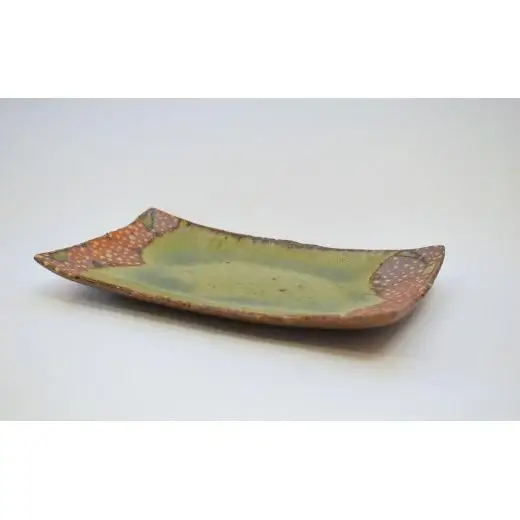 釉彩長角皿 2枚セット 和食器 長皿 陶芸品《受注制作》皿 中皿 長皿 長方形 和食器 おすすめ 手作り 食器 おしゃれ モダン 陶芸 陶器 陶芸作家
