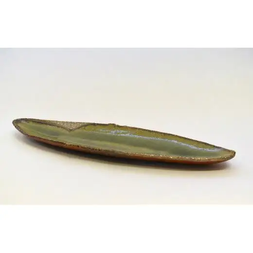 銀彩オーバル皿 2枚セット 和食器 長皿 平皿 陶芸品《受注制作》作品 インテリア オブジェ 皿 楕円皿 長皿 和食器 おすすめ おしゃれ スタイリッシュ モダン プレート 陶芸 手作り 陶器 陶芸作家