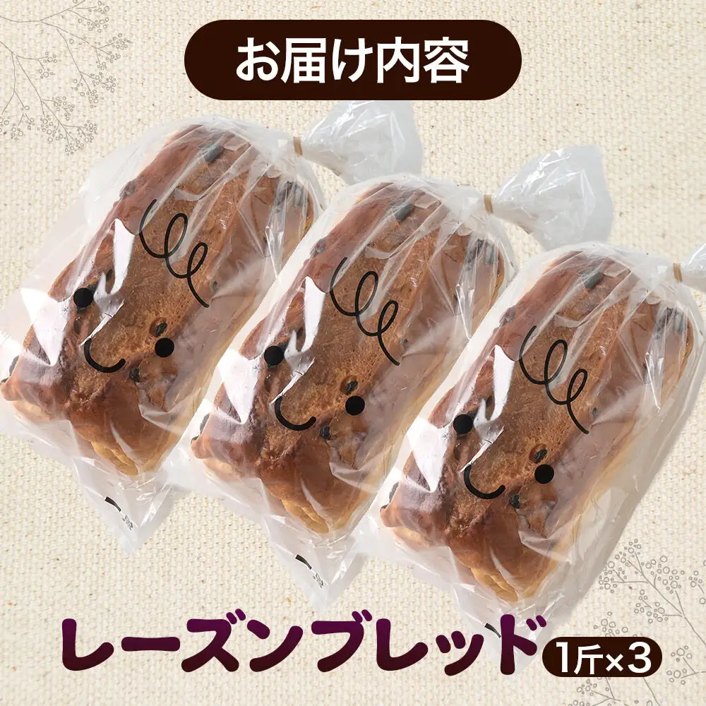 パン好きに贈るレーズンブレッド（3斤）《冷凍パン》