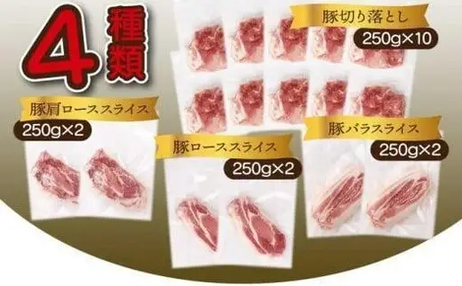 《2026年9月発送》豚肉詰め合わせセット 合計4kg_K033-033-2609