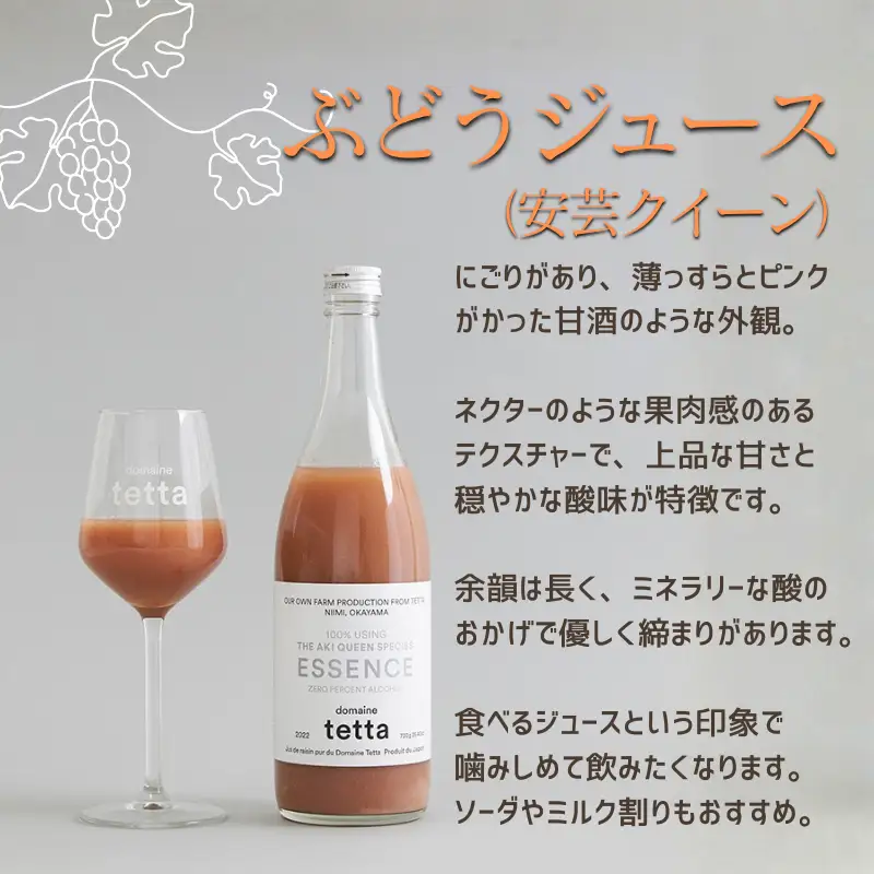 tetta ぶどうジュース 2本セット 各720g