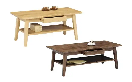 【 ウォールナット 】 こだわり木材のセンターテーブル 幅95cm 引き出し リモコン収納 無垢材 リビング収納 家具 センターテーブル センター テーブル インテリア デザイン リビング 収納