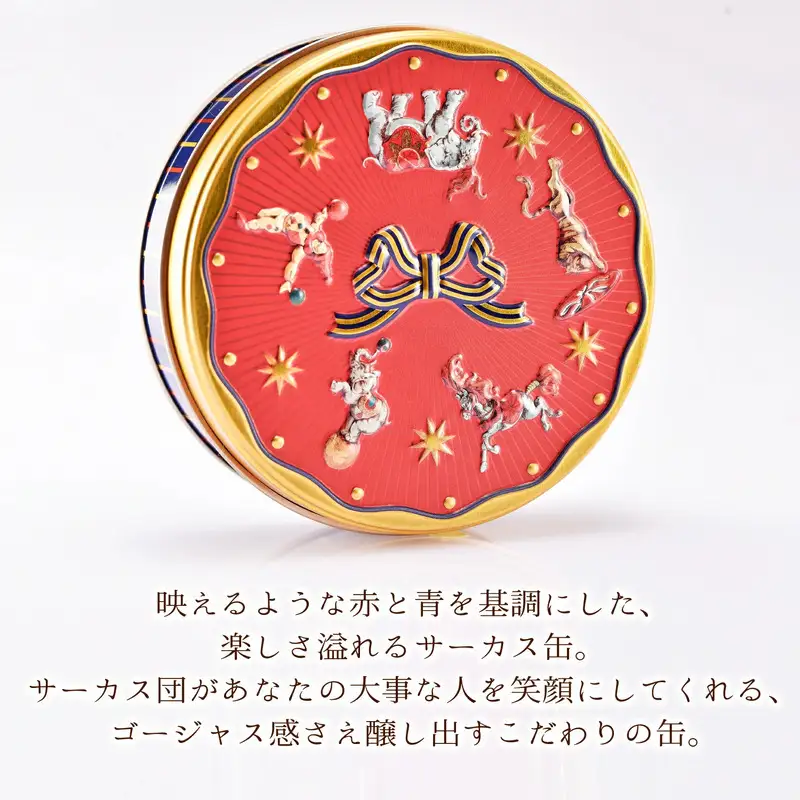 クッキー缶 無添加 スイーツ クッキー 缶 ビターチョコ サーカス缶 詰め合わせ 銀河工場 焼き菓子 国産 バター お菓子 手土産 おしゃれ 可愛い ご褒美 贈り物 奈良県 大和郡山市