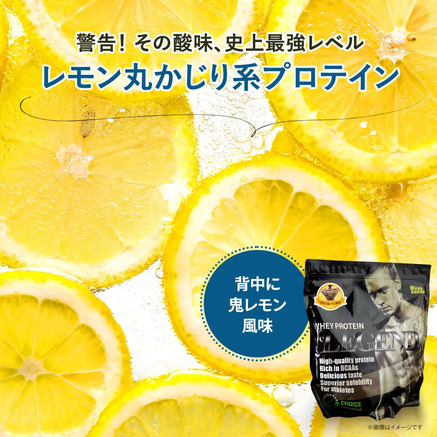 ビーレジェンド WPCプロテイン 背中に鬼レモン風味 900g ×10袋 OB