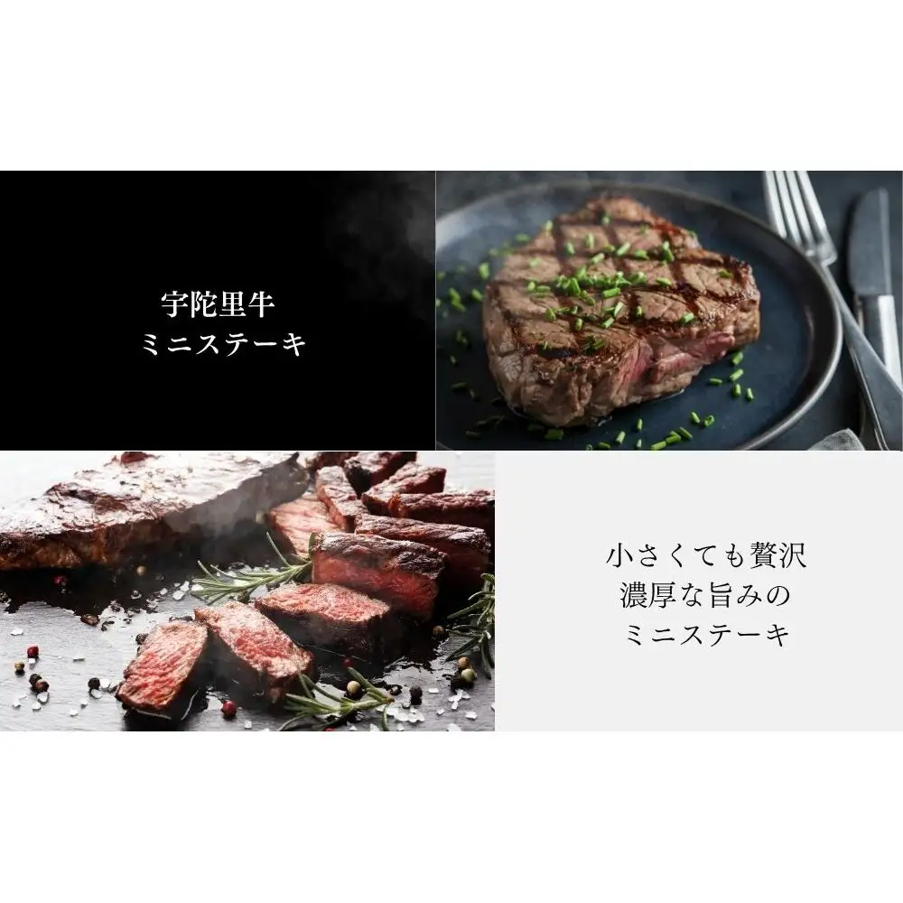 宇陀里牛 BMHセット（ベーコン500g・ミニステーキ2枚・ハンバーグ2個） ／ ふるさと納税 国産 黒毛和牛 牛肉 ステーキ バーベキュー BBQ キャンプ お中元 暑中見舞い お土産 お歳暮 正月 奈良県 宇陀市 光福久屋