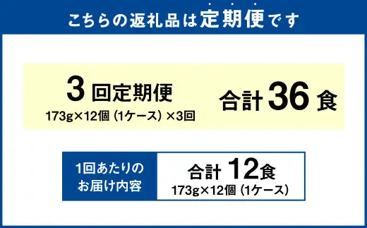 【3回定期便】 大判やきそば弁当 173g×12個（1ケース） 計36食 焼きそば やきそば 大盛 増量 中華スープ付 お取り寄せ 小樽市 北海道