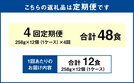 【4回定期便】 でっかいやきそば弁当 258g×12個（1ケース） やきそば 焼きそば 特盛 増量 中華スープ付き お取り寄せ