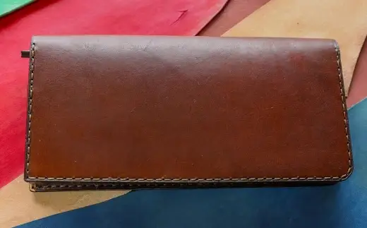 【neoclassic】 牛本革 ロングウォレット （Dark Brown） 牛革 本革 レザー 姫路レザー 財布 長財布 ウォレット ハンドメイド スリムデザイン 北海道 小樽市