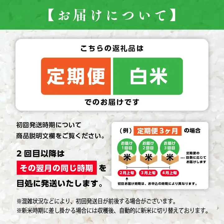 【令和8年産先行予約】【3ヶ月5kg定期便】白米 こしひかり 精米 ブランド米 定期便