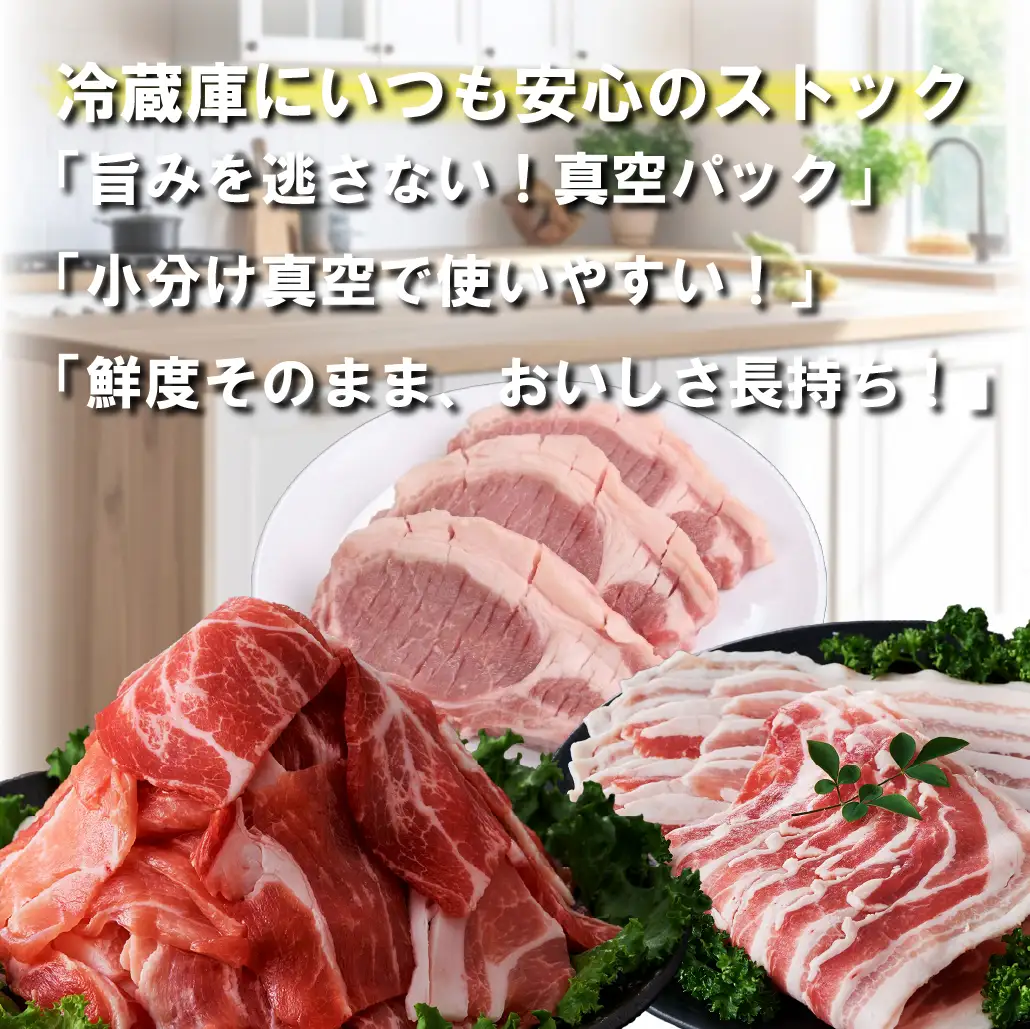 【定期便・全3回】九州産豚肉3種セット定期便(大容量 九州産豚肉 国産豚肉 炒め物 しゃぶしゃぶ とんかつ 焼肉 生姜焼き 肉じゃが カレー 豚汁)