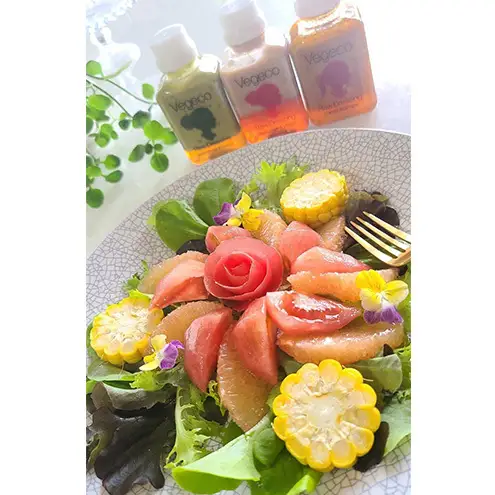 ドレッシング Vegeco飲みたくなる生ドレッシング(赤玉ねぎと蜂蜜 180ml×3本) 福岡市内製造