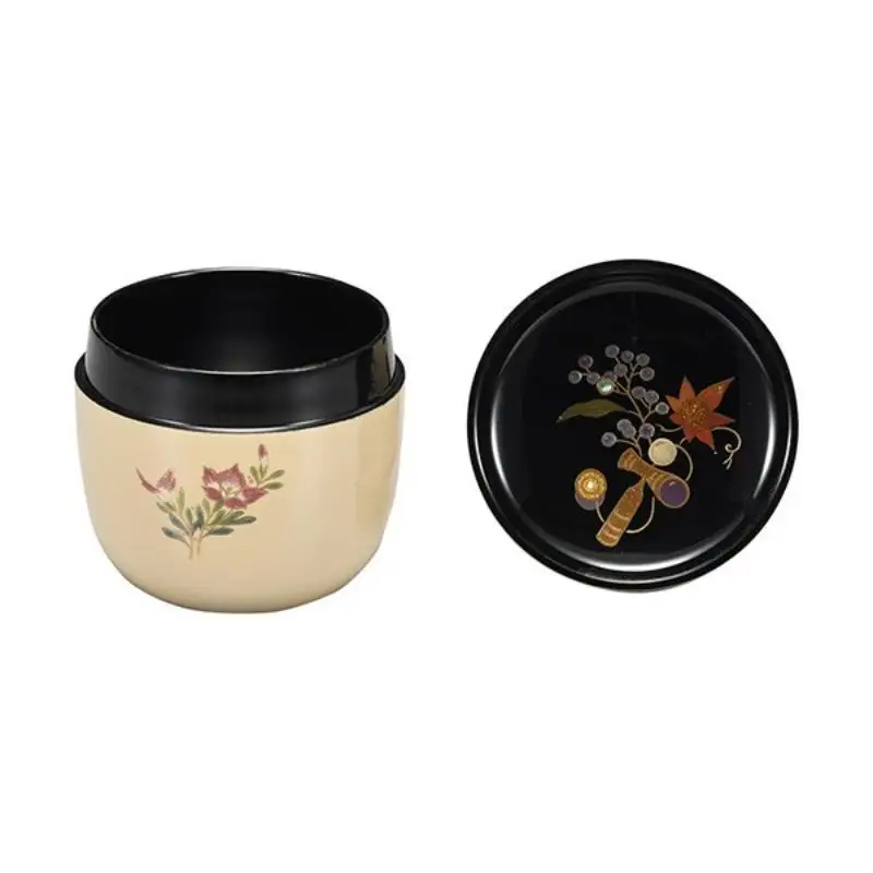 輪島塗　中棗（わらべ 秋） wa013 塗　棗　茶　漆器　漆器