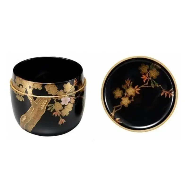 輪島塗　大棗（桜蒔絵） wa013 塗　棗　茶　漆器　漆器