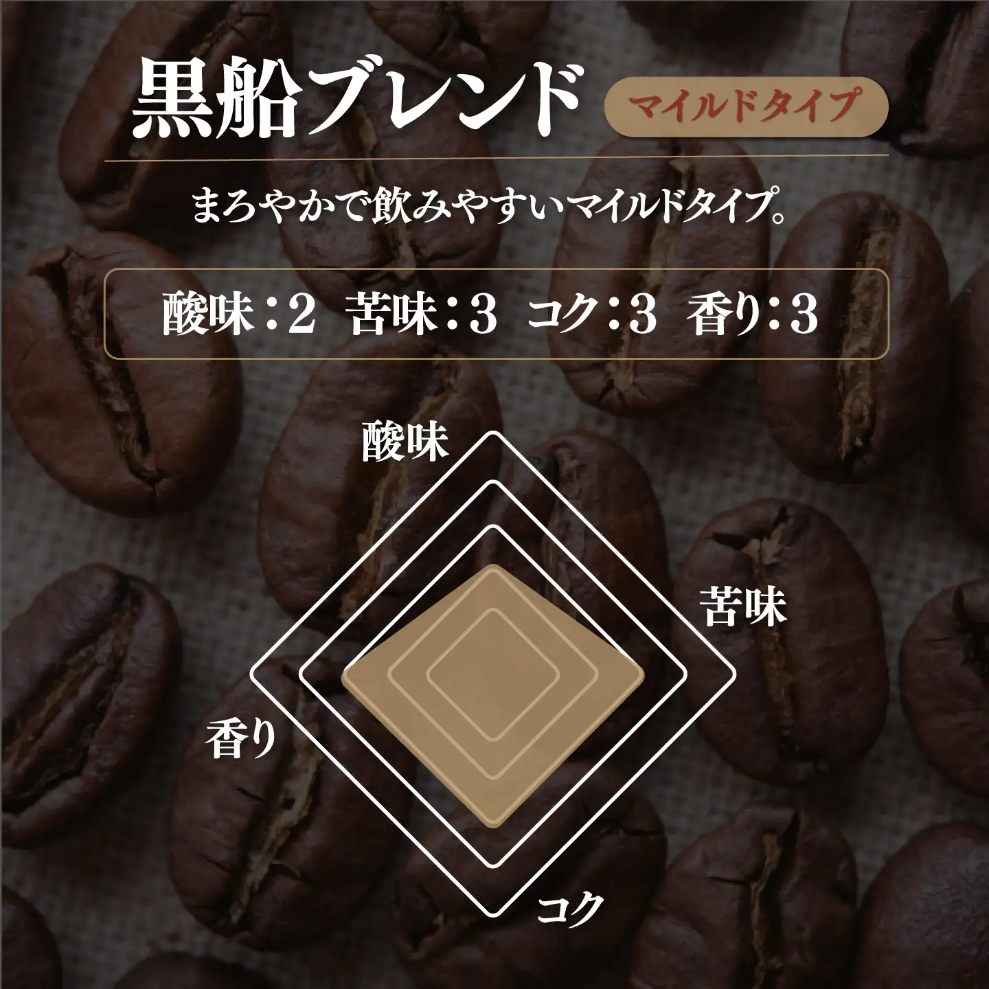 黒船ブレンド マイルドタイプ 珈琲豆 500g[AKIT003] 珈琲豆