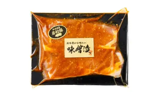 【村上市 豚】 岩船豚 ロース味噌漬け 計約800g（約200g（タレ込／2枚）×4パック） ／ 肉 にく お肉 豚肉 ぶた肉 ブタ肉 ポーク ロース肉 みそ漬け 味噌だれ ジューシー やわらか 小分け 冷凍 国産 001-0008