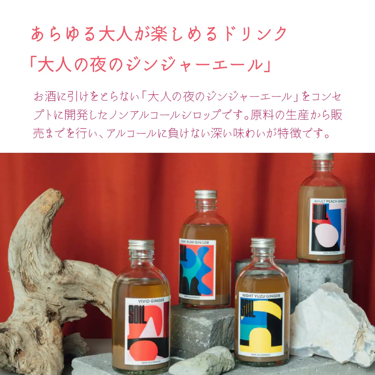 南アルプス市の大人の「夜のジンジャーシロップ」　1本（ダークラムジンジャー） ALPDR003-c