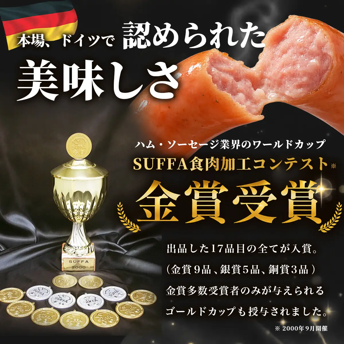 ドイツ国際コンテスト金メダルハム＆ソーセージセット_肉 ハム 豚肉 肉 ソーセージ・ウインナー 豚肉 _【配送不可地域：離島】【KN-027-001】