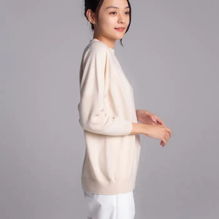 【期間限定(～8/31) エシカルプライス 】【 UTO カシミヤ 】レディース ベビーカシミヤ 100% リラックス ラグランセーター 岩手県 北上市 X0073R0805 ユーティーオー カシミヤ cashmere 