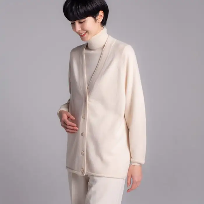 【期間限定(～8/31) エシカルプライス 】【 UTO カシミヤ 】レディース ベビーカシミヤ 100% リラックス ラグラン カーディガン 岩手県 北上市 X0074R0805 ユーティーオー cashmere カシミヤ