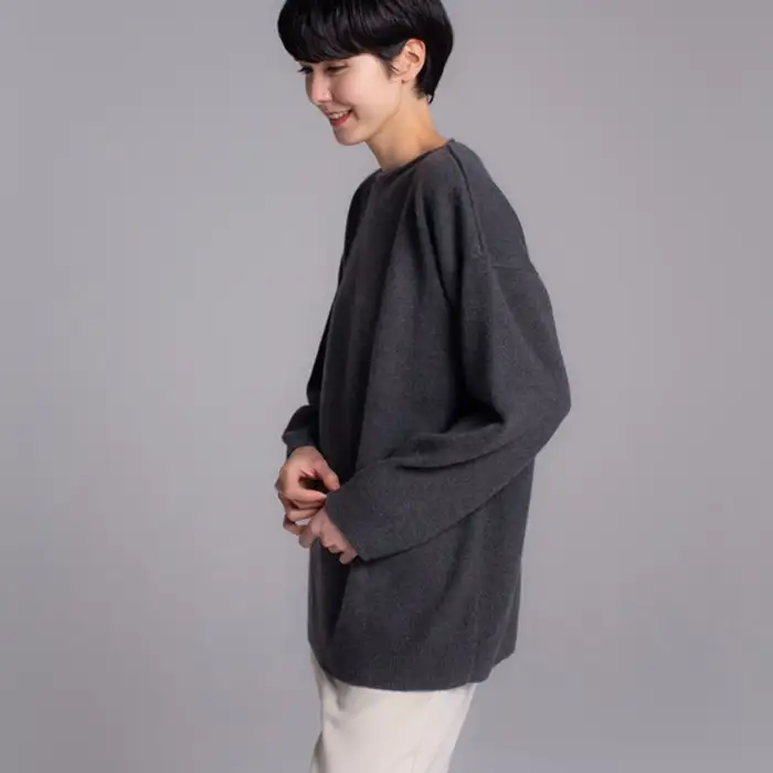 【期間限定(～8/31) エシカルプライス 】【 UTO カシミヤ 】レディース ベビーカシミヤ 100% ボックスシルエット セーター 岩手県 北上市 X0075R0805 ユーティーオー カシミヤ cashmere