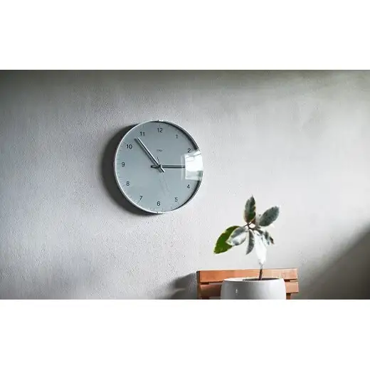 Biome clock LC24-16 GY（cave） グレー Lemnos レムノス  時計 とけい 秒針 子ども部屋 掛け時計 入学祝い 誕生日プレゼント おしゃれ インテリア 日本製 富山県 高岡市 FAD-2007