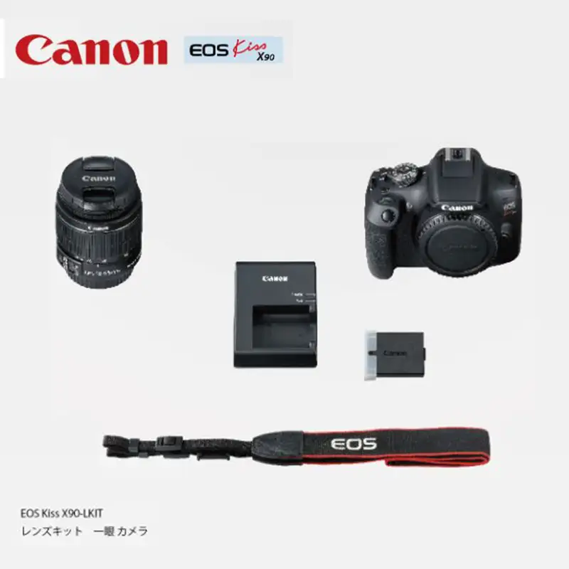 【ふるなびWEEK対象】 カメラ canon EOS Kiss X90 EF-S18-55 IS II レンズキット 一眼レフ カメラ 