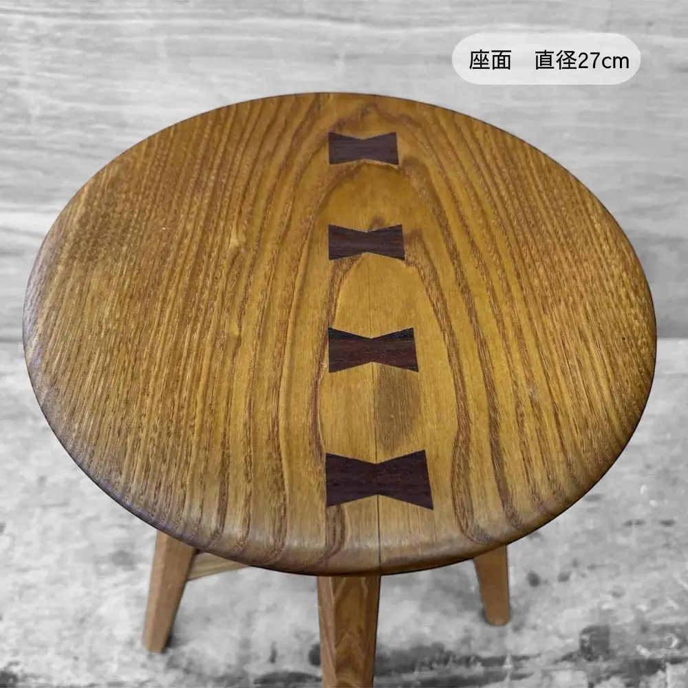 【限定品】割れ止め入りスツール（栗） / スツール 椅子 いす イス 家具 木工品 木製