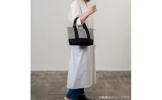 三河木綿刺し子織バッグ OBIトートミニ （ 消防刺子 ） 