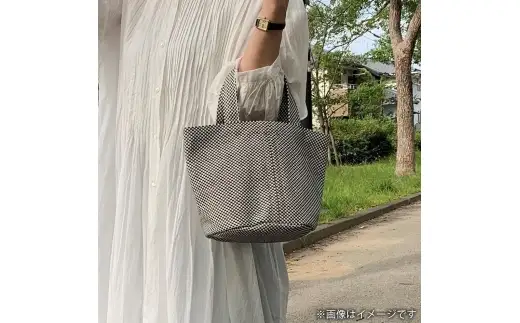 三河木綿刺し子織バッグ sasicco コールバッグ （ 消防刺子 ） 