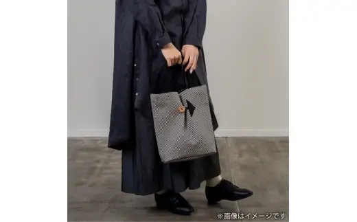 三河木綿刺し子織バッグ sasicco ポイントバッグ （ 消防刺子 ） 