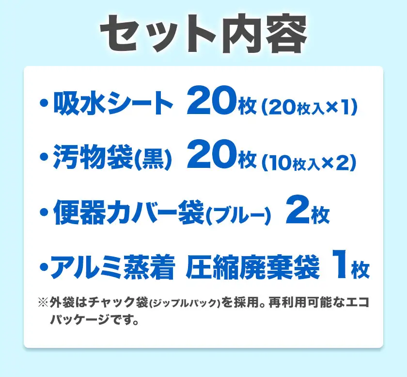 緊急時 簡易シートイレPLUS 20回分 