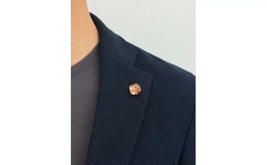 とよかわバラの銅襟バッジ 【 Lapel Rose 】