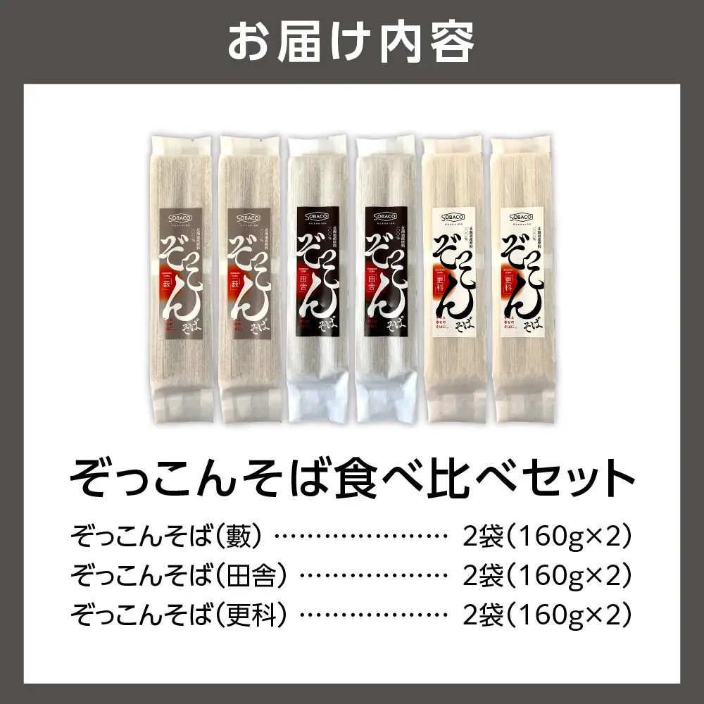 ぞっこんそば 食べ比べセット 3種×各2袋 | 蕎麦 山加製粉株式会社 北海道 石狩市