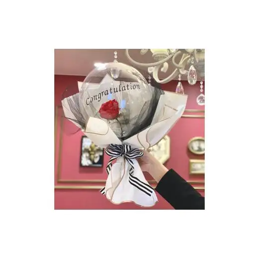 EW008 プリザーブドフラワー in バルーン RED ROSE