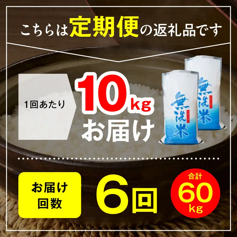 延岡産ヒノヒカリ（無洗米）10kg 6ヶ月定期便 N0218-YH071