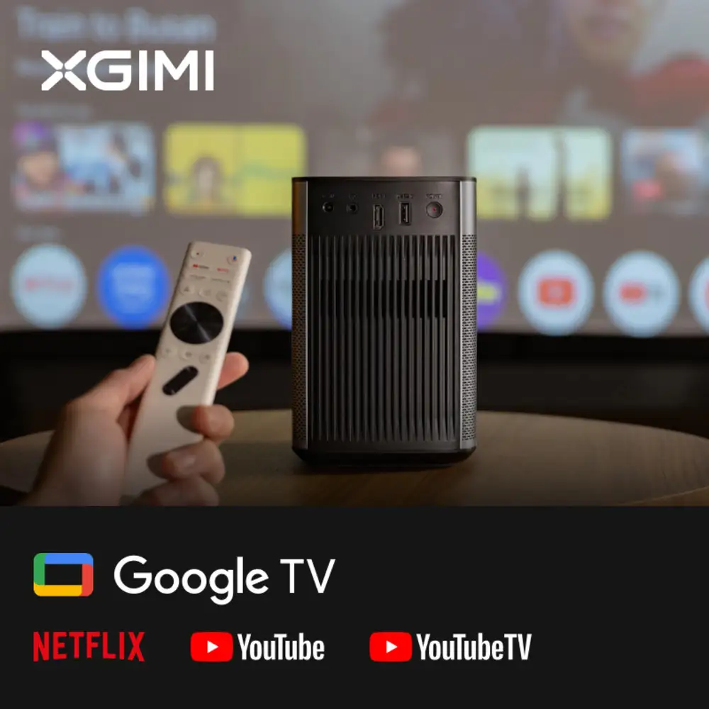 PJ19  XGIMI Halo+(New) プロジェクター GoogleTV搭載 Netflix対応 1080P 700ISO ルーメン プロジェクター 小型 家庭用【ISA技術 /40~200 インチ投影可能 /内蔵バッテリー2.5 時間再生可能/オートフォーカスなど】