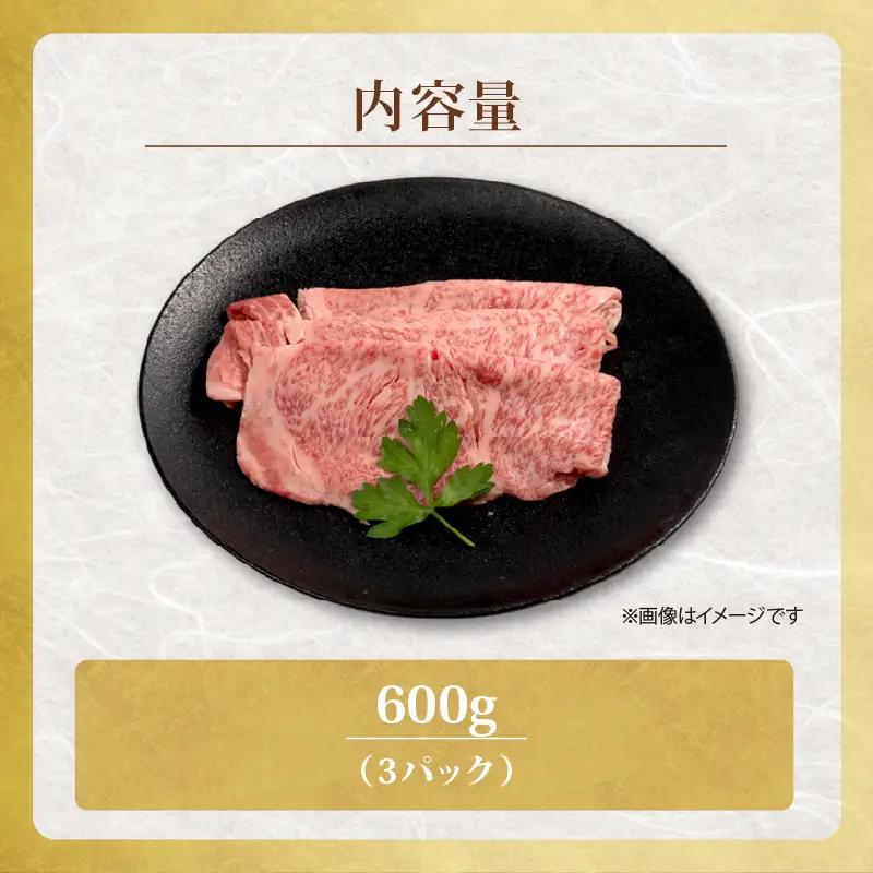 近江牛 牛スライス 600g （ 200g × 3パック ） [RM106]
