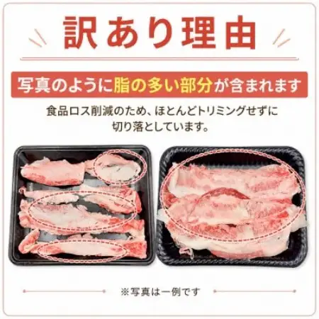 訳あり!この味プレミアム!【A4～A5】博多和牛バラ切り落とし　1kg(500g×2p)(大牟田市)【配送不可地域：離島】【1743727】