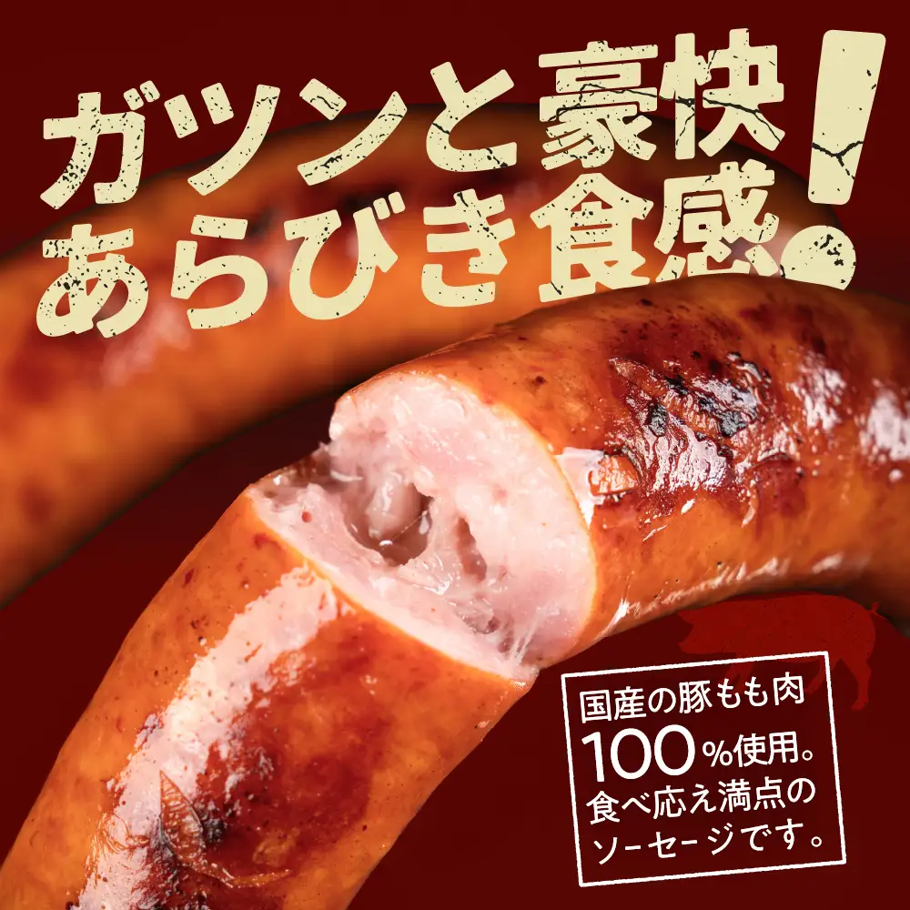 ガツンとあらびきソーセージ 250g×12P ちょい辛 スモークソーセージ ソーセージ ウインナー ウィンナー おかず あらびき お弁当 おつまみ つまみ ビール 美味しい おススメ こだわり 国産 3kg 小分け サントアマロ 送料無料 愛知県 豊橋市