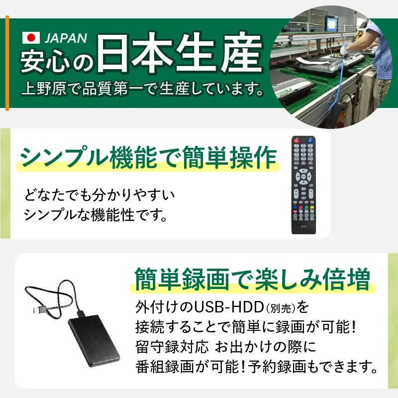 テレビ24型 ハイビジョン液晶テレビ 家電 ダイコーアペックス（AP2460BJ）